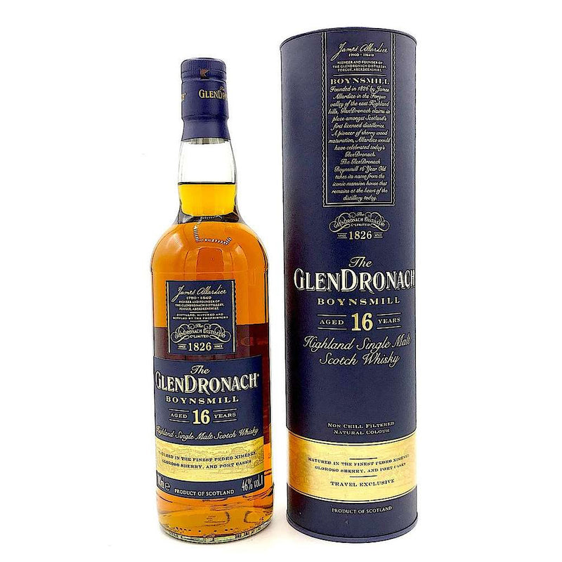 The Glendronach Boynsmill 16 Year Old Highland Single Malt Scotch Whisky ABV 46% 70cl with Gift Box