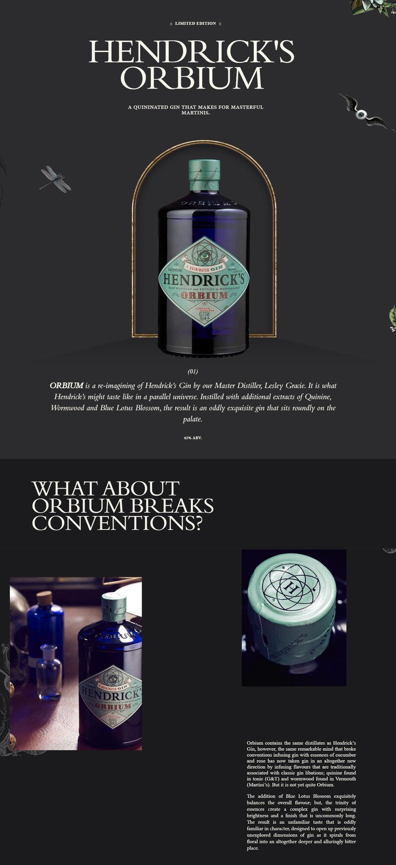 Hendricks Orbium Gin ABV 43.4% 700ml