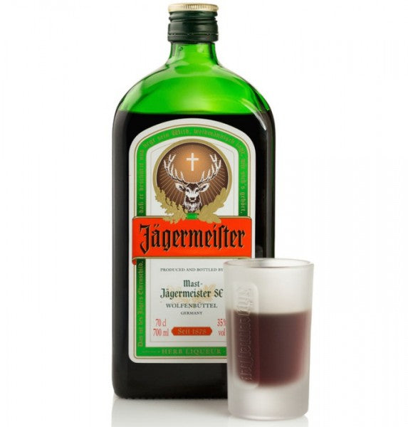 Jagermeister Liqueur 700ml Free 2 Shot Glasses