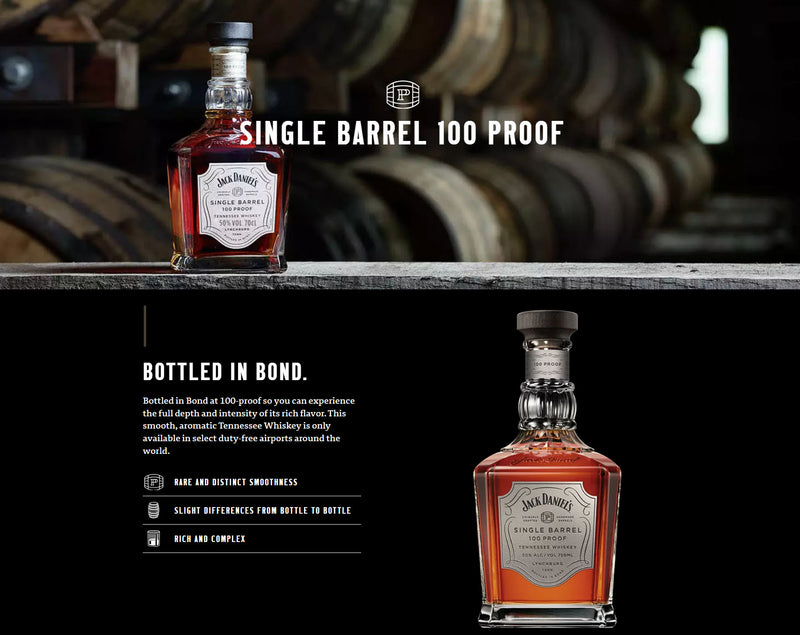 Jack Daniel's Single Barrel 100 Proof Travelers' Exclusive Tennessee Whiskey ABV 50% 75cl