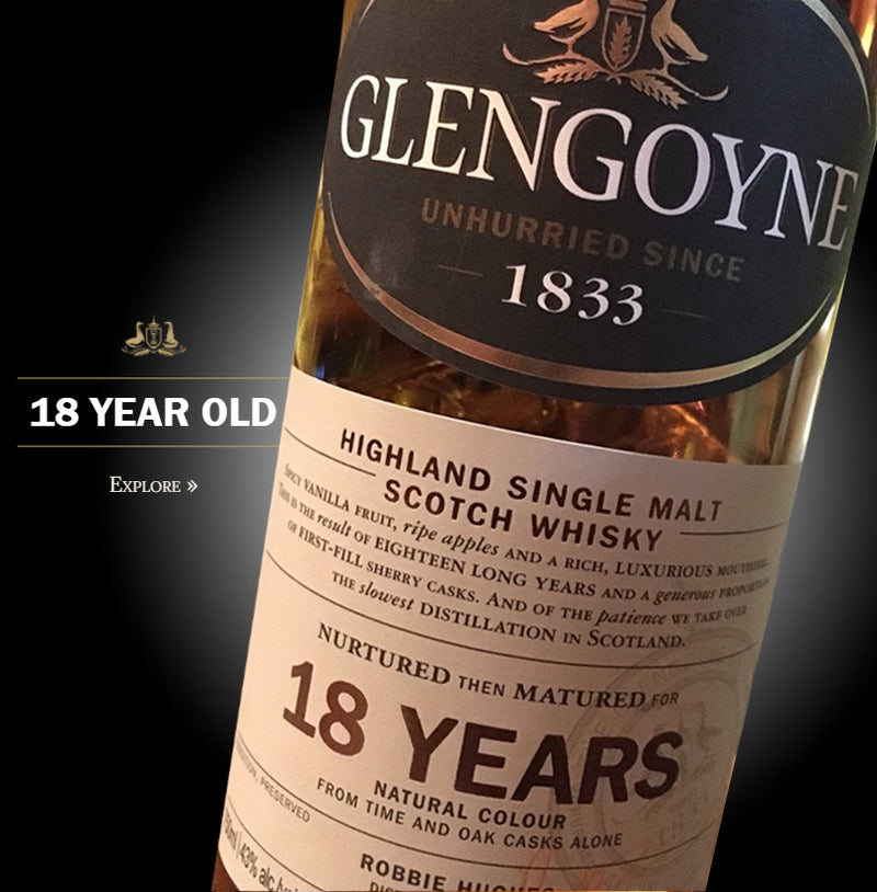 Glengoyne 18 Year Old Highland Single Malt Scotch Whisky ABV 43% 750ml