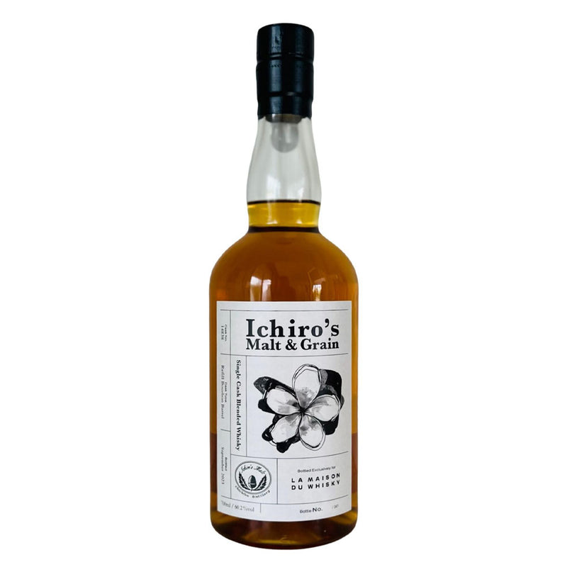 Ichiro's Malt & Grain Refill Bourbon Barrel #14838 Single Cask Blended Whisky LMDW Singapore Flower Series #1 ABV 60.2% 700ml
