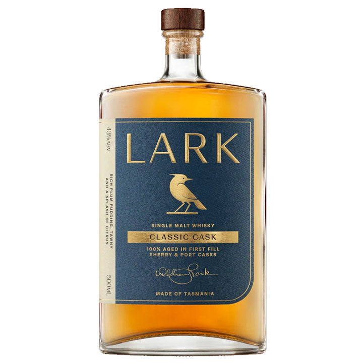 ラーク　LARK Classic Cask Single Malt Whisky Lark Classic Cask Single Malt Whisky ABV 43% 500ml — The Liquor