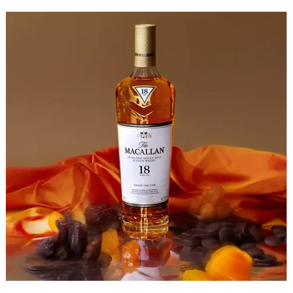 The Macallan 18 Year Old Sherry Oak - 2023 Annual Release Highland Single Malt Scotch Whisky ABV 43% 70cl with Gift Box