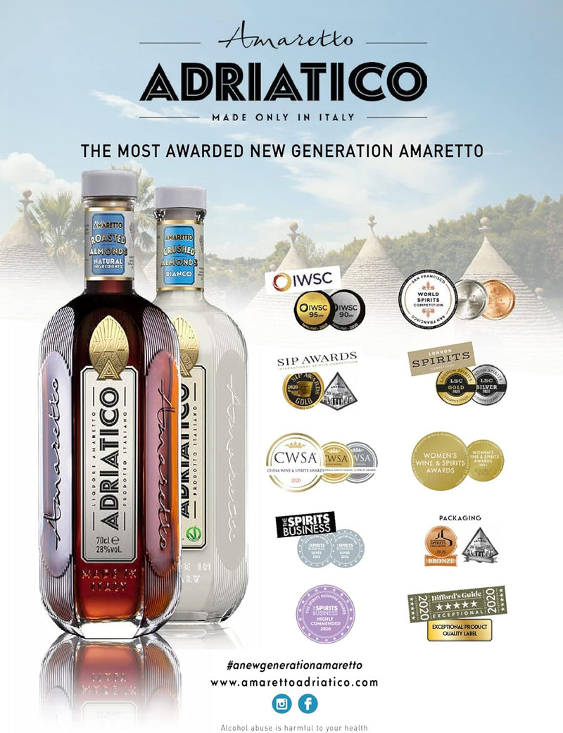 Adriatico Roasted Amaretto Liqueur ABV 28% 700ml