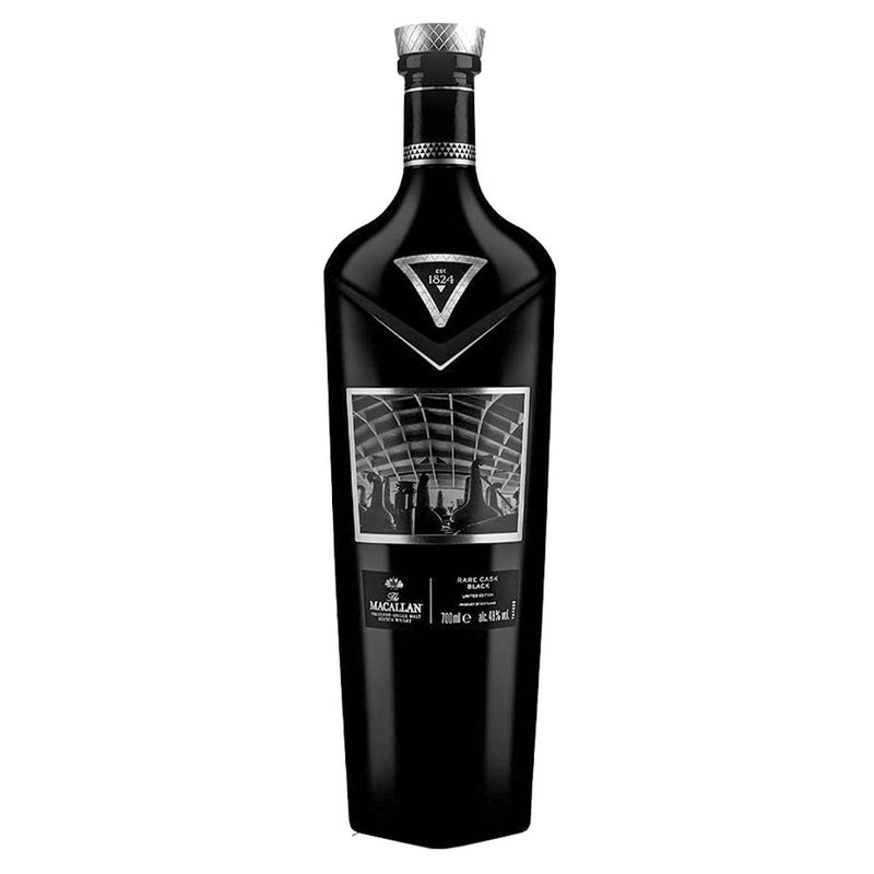 The Macallan Rare Cask Black (Limited Edition 2018) with pewter flask set Highland Single Malt Scotch Whisky ABV 48% 70cl with Gift Box