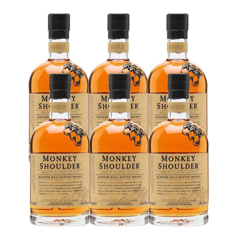 Monkey Shoulder Blended Malt Scotch Whisky ABV 40% 700ml x 6 Bottles