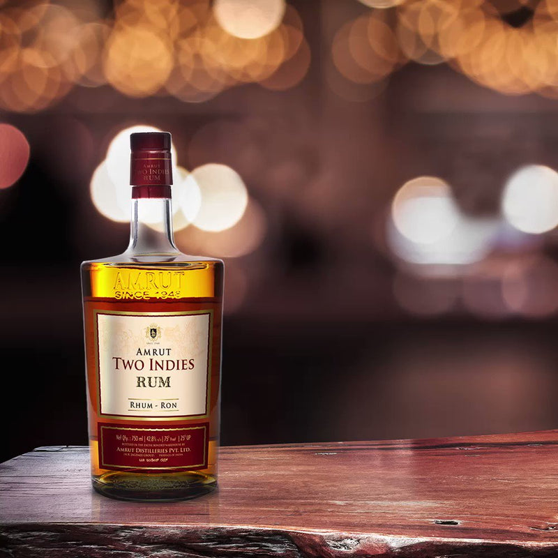 (EOY Sale - 10% off at Check Out) Amrut Two Indies Rum ABV 42.8% 75cl