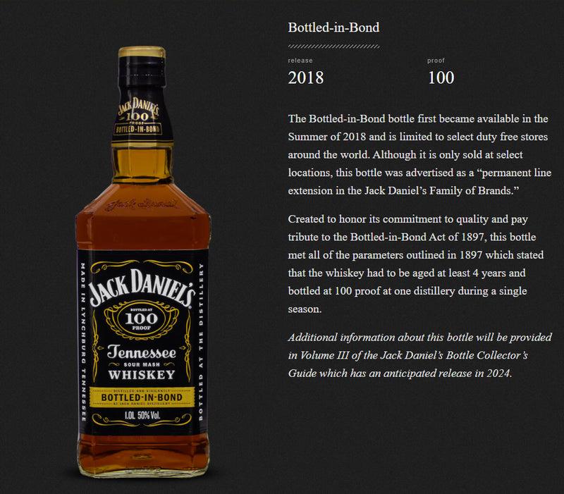 Jack Daniel's Bottled in Bond Tennessee Whiskey with Gift Box  ABV 50% 1000ml (1L)