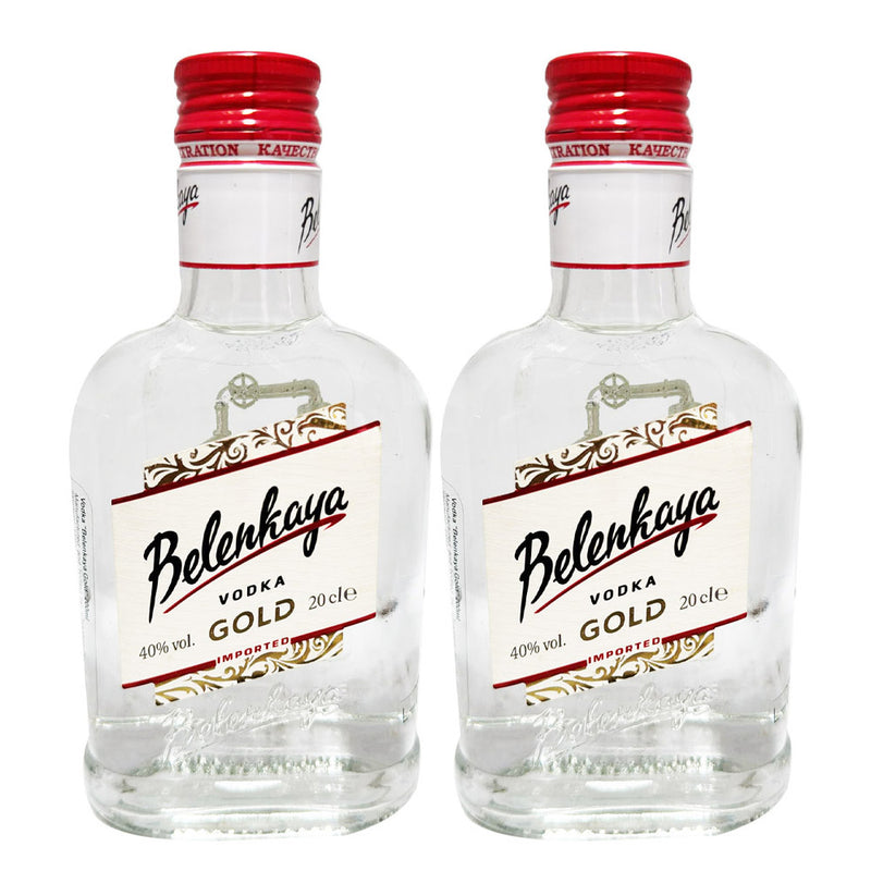 Belenkaya Gold Vodka ABV 40% 200ml x 2 Bottles