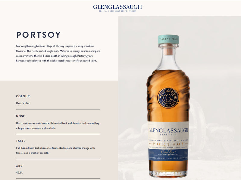 Glenglassaugh Portsoy Highland Single Malt Scotch Whisky ABV 49.1% 70cl