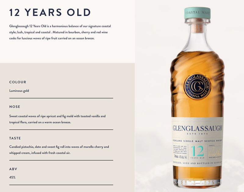 Glenglassaugh 12 Year Old Highland Single Malt Scotch Whisky ABV 45% 70cl