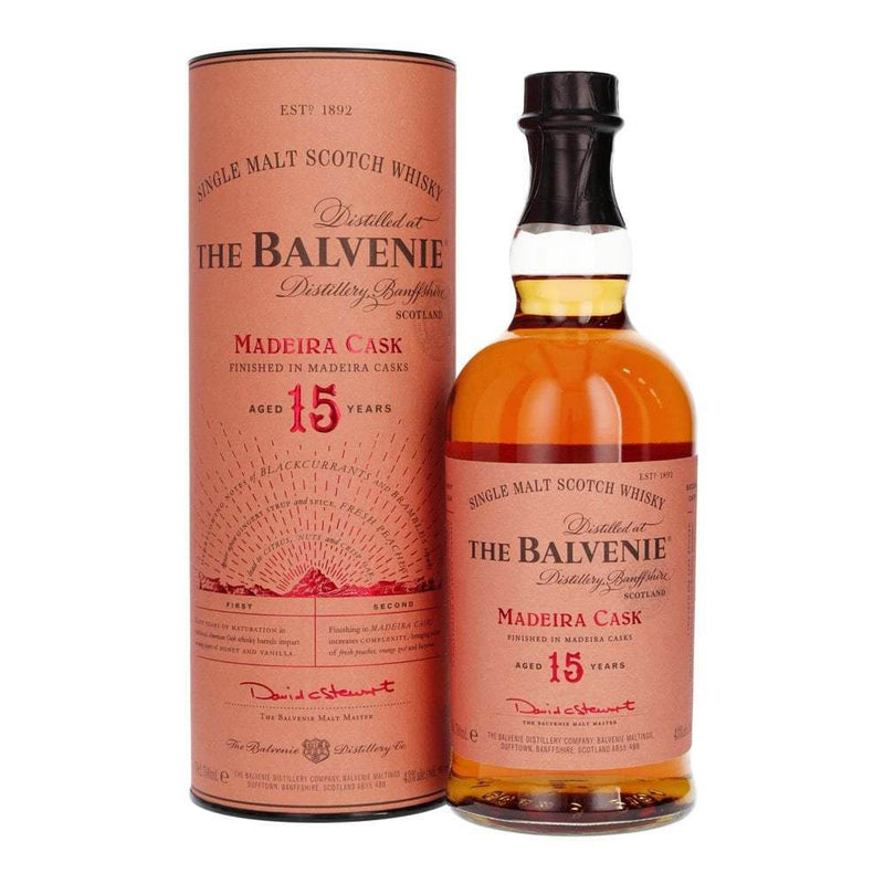 The Balvenie 15 Year Old Madeira Cask Speyside Single Malt Scotch Whisky ABV 43% 70cl with Gift Box