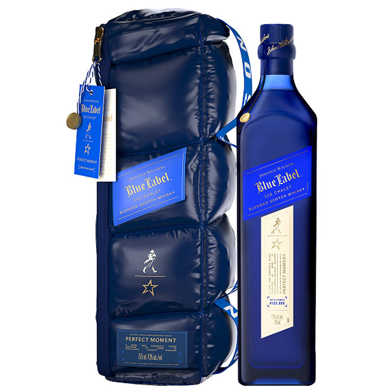 (EOY Sale - $50 Discount at Check Out) Johnnie Walker Ice Chalet Blue Label ABV 43% 750ml - Limited Edition with Perfect Moment Crossbody Bag