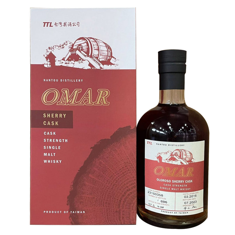 (EOY Sale - 20% off at Check Out) Omar Oloroso Sherry Cask Strength Single Malt Whisky ABV 57.5% 700ml (20% Discount at Check Out)