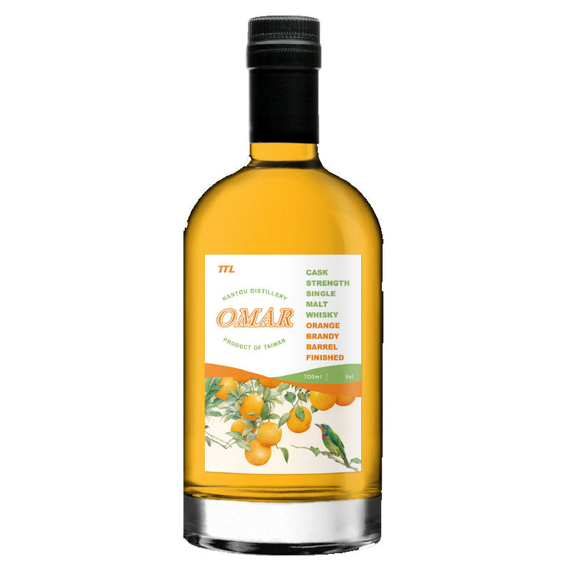 (EOY  Sale - 20% off at Check Out) Omar Orange Brandy Barrel Finish Cask Strength Single Malt Whisky ABV 56% 700ml (20% Discount at Check Out)