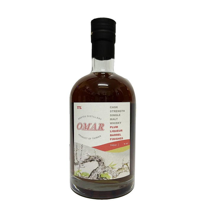 (12.12xChristmas Sale) Omar Plum Liqueur Barrel Finish Cask Strength Single Malt Whisky ABV 53% 700ml