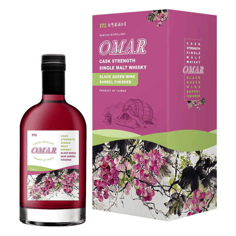(EOY  Sale - 20% off at Check Out) Omar Black Queen Wine Barrel Finish Cask Strength Single Malt ABV 53% 700ml (20% Discount at Check Out)