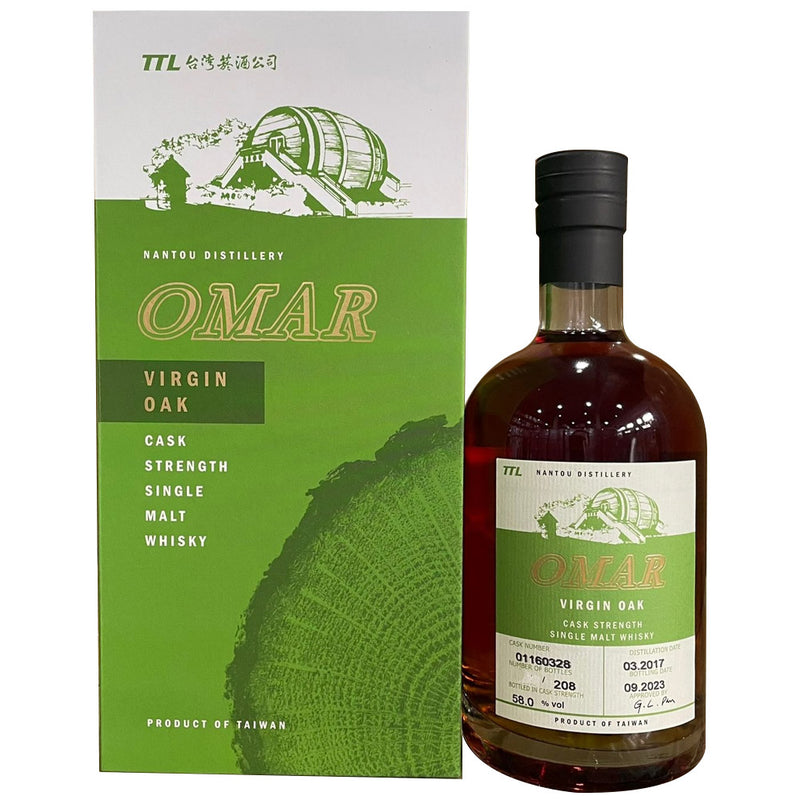 (EOY Sale - 20% off at Check Out) Omar Virgin Oak Cask Strength Single Malt Whisky ABV 58% 700ml (20% Discount at Check Out)