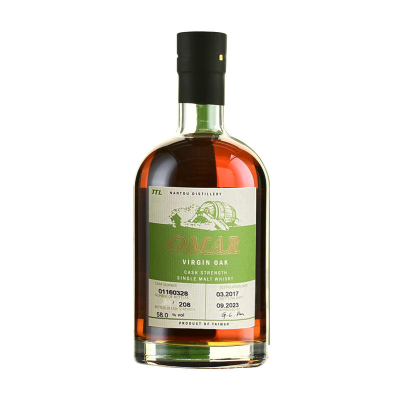 (EOY Sale - 20% off at Check Out) Omar Virgin Oak Cask Strength Single Malt Whisky ABV 58% 700ml (20% Discount at Check Out)