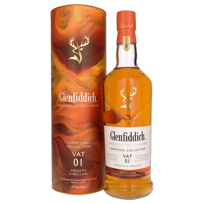 Glenfiddich Perpetual Collection Vat 01 Speyside Single Malt Scotch Whisky ABV 40% 100cl with Gift Box (1L)
