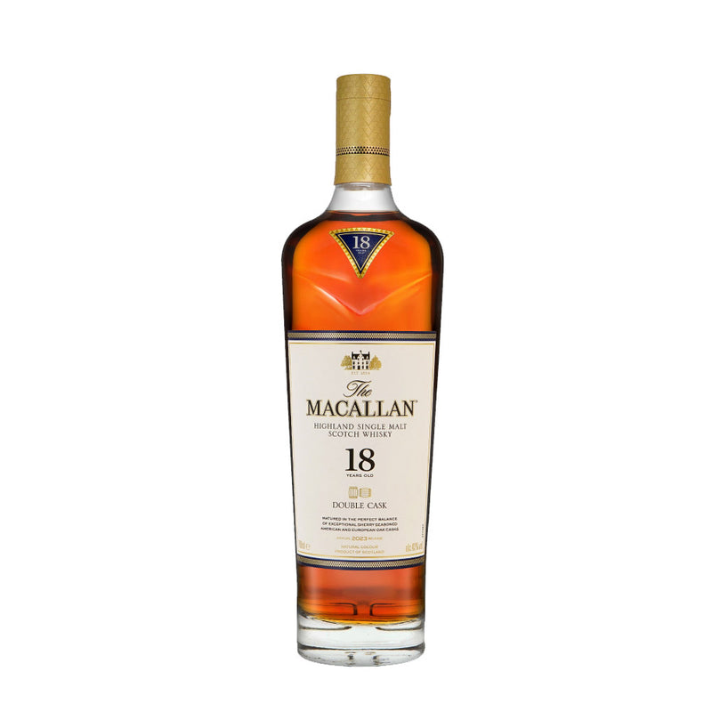 The Macallan 18 Year Old Double Cask 2023 Release Highland Single Malt Scotch Whisky ABV 43% 70cl with Gift Box