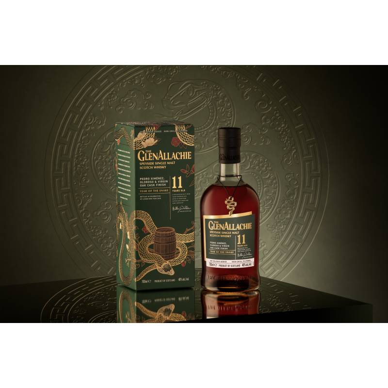 The Glenallachie 11 Year Old (PX,Oloroso & Virgin Oak Cask Finish -Year Of Snake) Speyside Single Malt Scotch Whisky ABV 48% 70cl with Gift Box