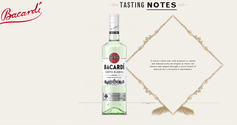 Bacardi White Rum ABV 37.5% 700ml