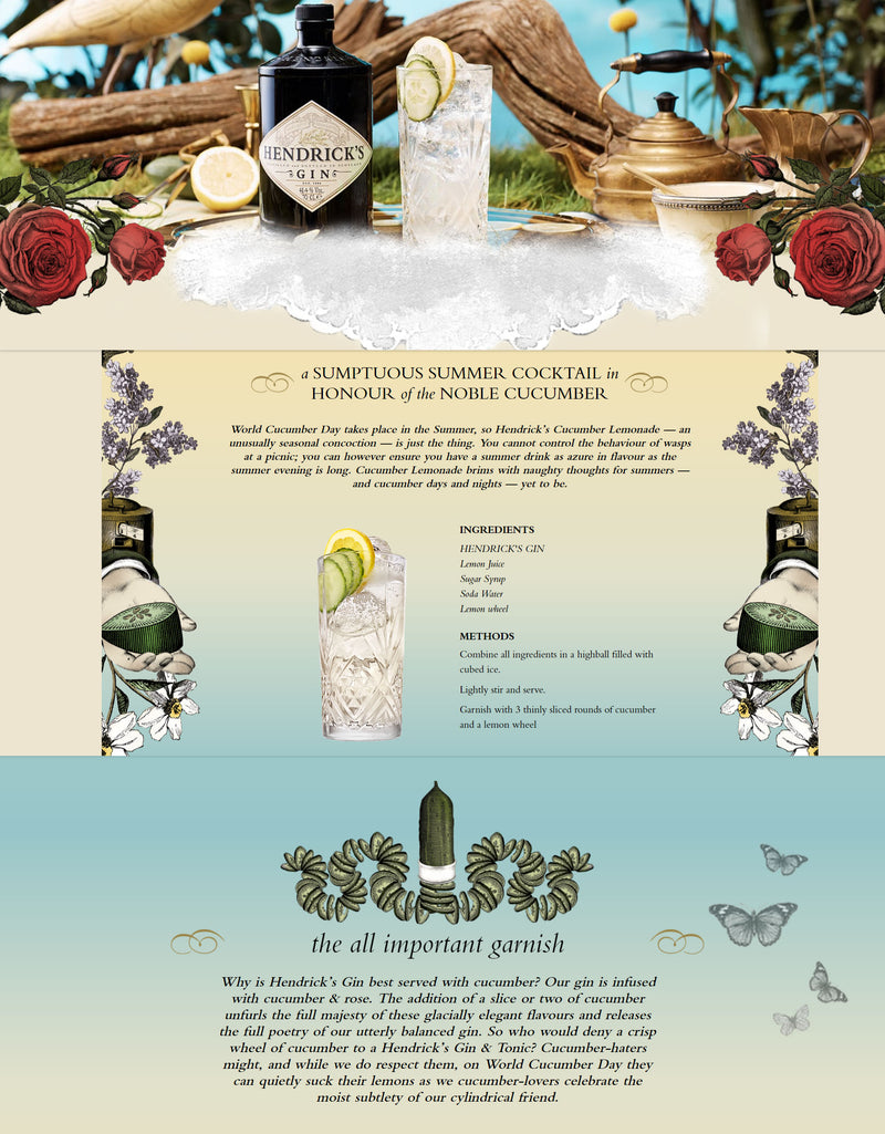 Hendricks Gin ABV 44% 1000ml (1L)