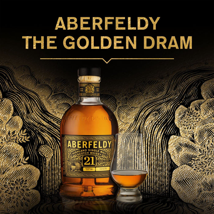 Aberfeldy 21 Year Old Highland Single Malt Scotch Whisky ABV 40% 750ml with Gift Box
