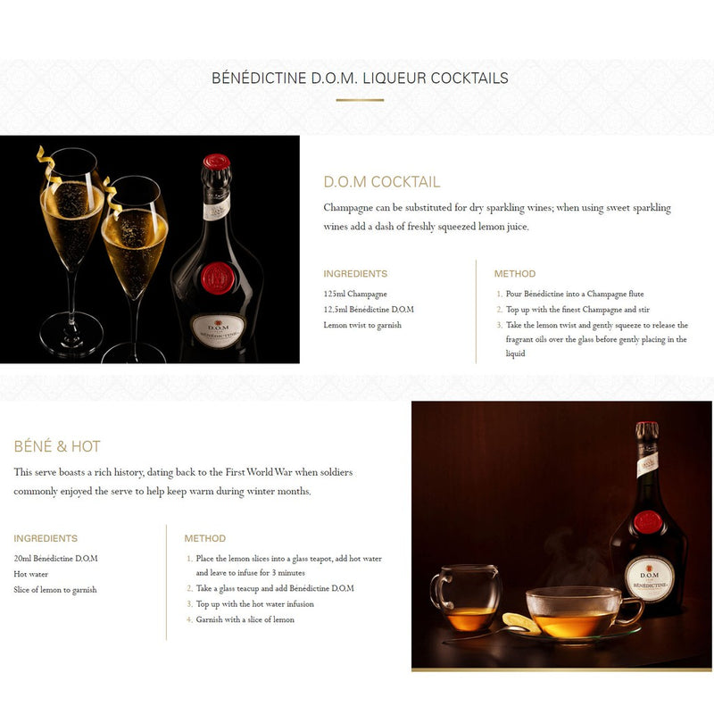Dom Benedictine ABV 40% 750ml (No Box)
