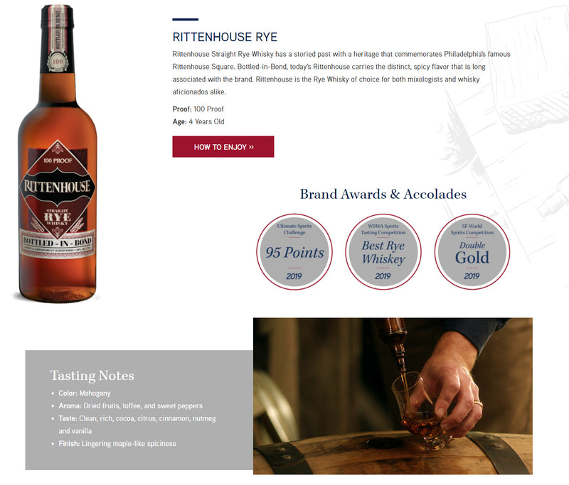 Rittenhouse 100 Proof Straight Rye Whiskey ABV 50% 700ml