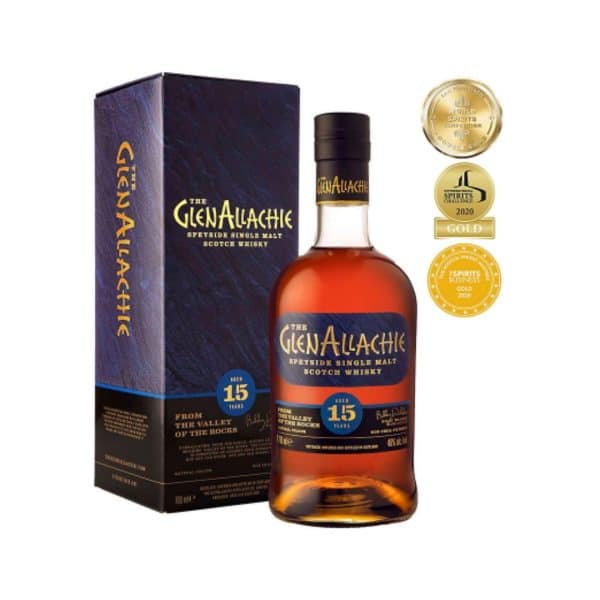 The GlenAllachie 15 Year Old Speyside Single Malt Scotch Whisky ABV 46% 70cl with Gift Box (With Billy Walker Signature on the bottle)