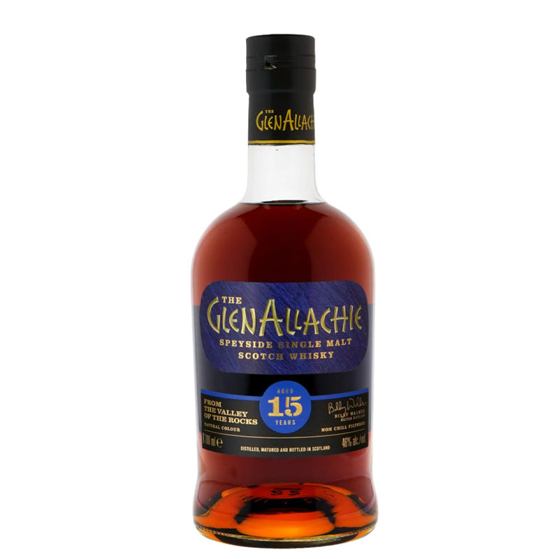 The GlenAllachie 15 Year Old Speyside Single Malt Scotch Whisky ABV 46% 70cl with Gift Box (With Billy Walker Signature on the bottle)