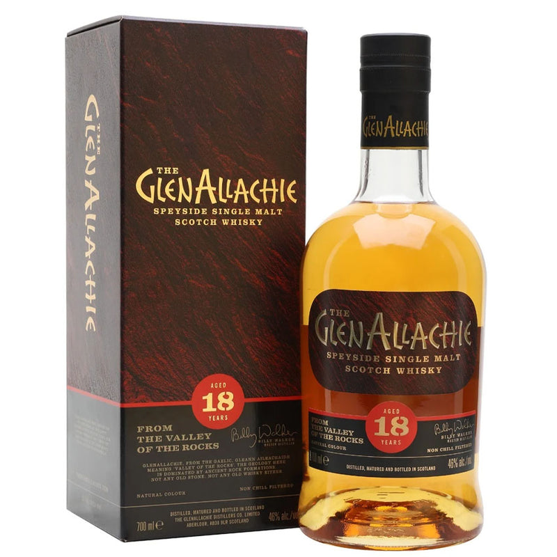 The Glenallachie 18 Year Old Single Malt Whisky ABV 46% 70cl with Gift Box (With Billy Walker Signature on the bottle)