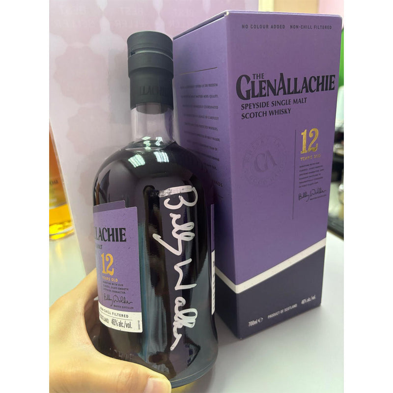 The Glenallachie 12 Year Old From The Valley Of The Rocks Speyside Single Malt Scotch Whisky ABV 46% 70cl with Gift Box (New Design - with Billy Walker signature on the bottle)