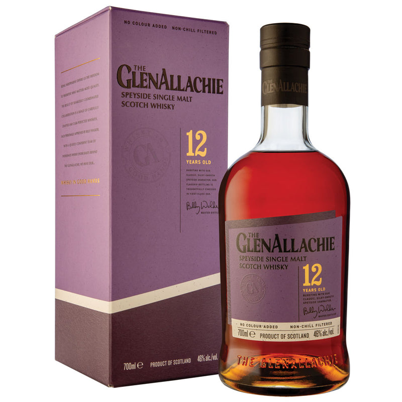 The Glenallachie 12 Year Old From The Valley Of The Rocks Speyside Single Malt Scotch Whisky ABV 46% 70cl with Gift Box (New Design - with Billy Walker signature on the bottle)