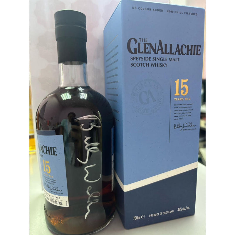 The Glenallachie 15 Year From The Valley Of The Rocks Speyside Single Malt Scotch Whisky ABV 46% 70cl with Gift Box (New Design - with Billy Walker signature on the bottle)