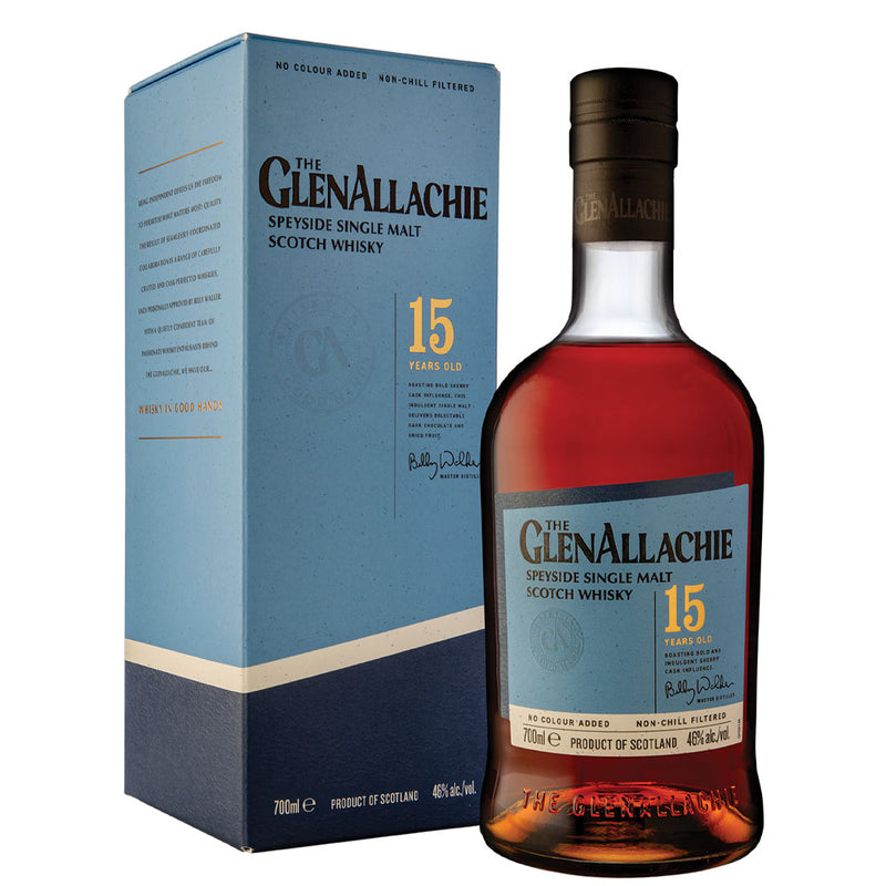 The Glenallachie 15 Year From The Valley Of The Rocks Speyside Single Malt Scotch Whisky ABV 46% 70cl with Gift Box (New Design - with Billy Walker signature on the bottle)
