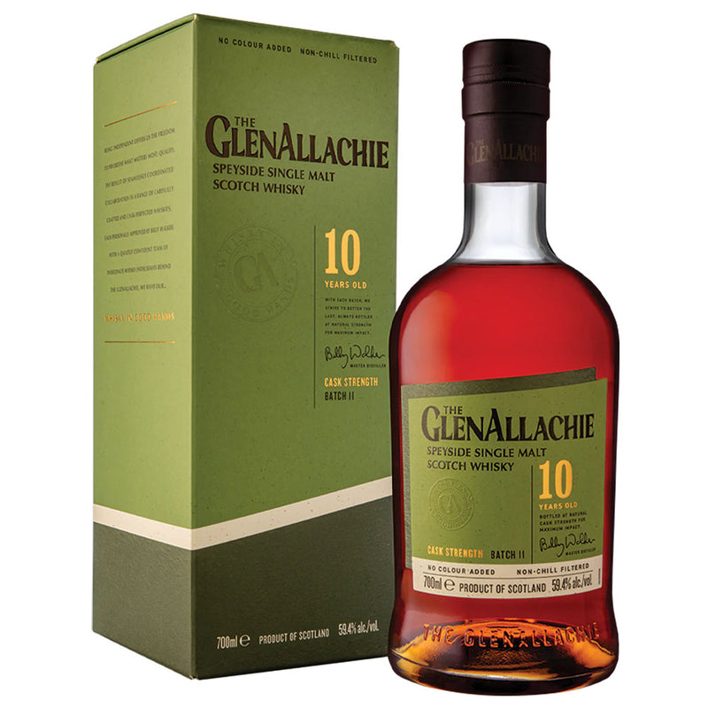 The Glenallachie 10 Year Batch 11 Cask Strength ABV 59.4% 70cl with Gift Box (New Design - with Billy Walker signature on the bottle)