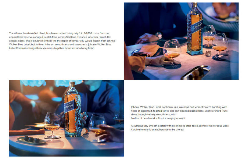 (Clearance) Johnnie Walker Blue Label Xordinaire Blended Scotch Whisky ABV 40% 1000ml
