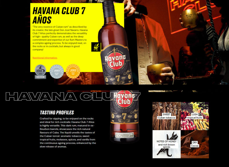 Havana Club 7 Year Old Cuban Rum ABV 40% 700ml