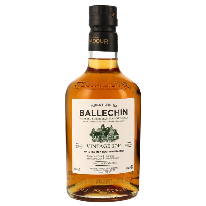 Ballechin 9 Year Old 2014 Bourbon Barrel Cask #492 Highland Single Malt Scotch Whisky ABV 58.4% 70cl