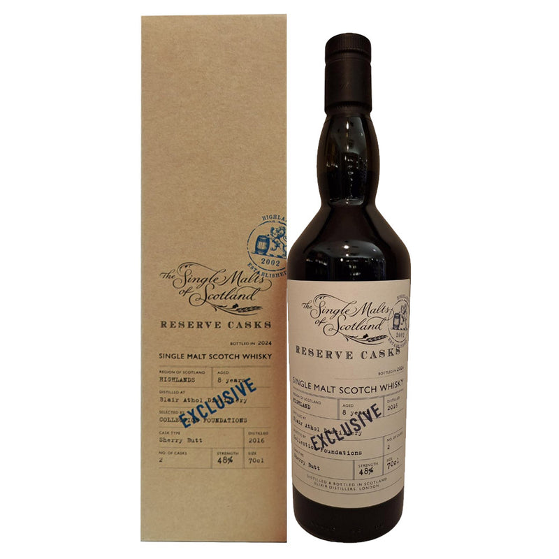 Blair Athol 8 Year Distill 2016 Reserve Casks Sherry Butt Bot 2024 ABV 48% 700ml