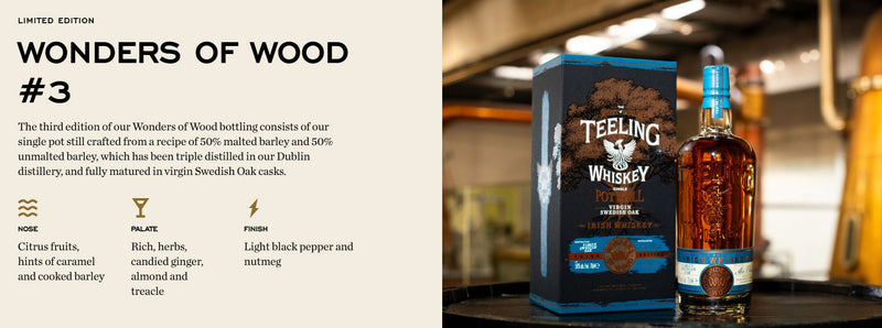 Teeling Wonders Of Wood Third Edition Single Pot Still Virgin Swedish Oak ABV 50% 700ml