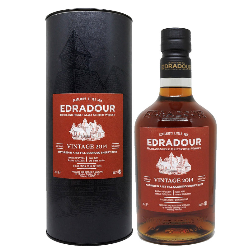 Edradour 10 Year Old 2014 1st Fill Oloroso Sherry Butt Cask #291 Foundations Highland Single Malt Scotch Whisky ABV 59.7% 700ml