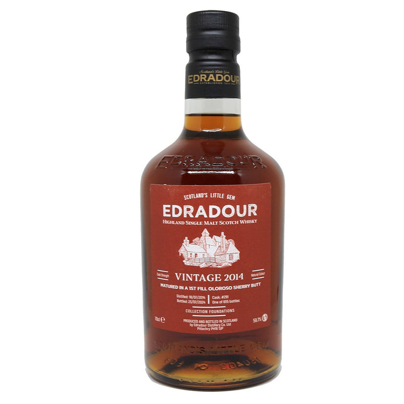 Edradour 10 Year Old 2014 1st Fill Oloroso Sherry Butt Cask #291 Foundations Highland Single Malt Scotch Whisky ABV 59.7% 700ml