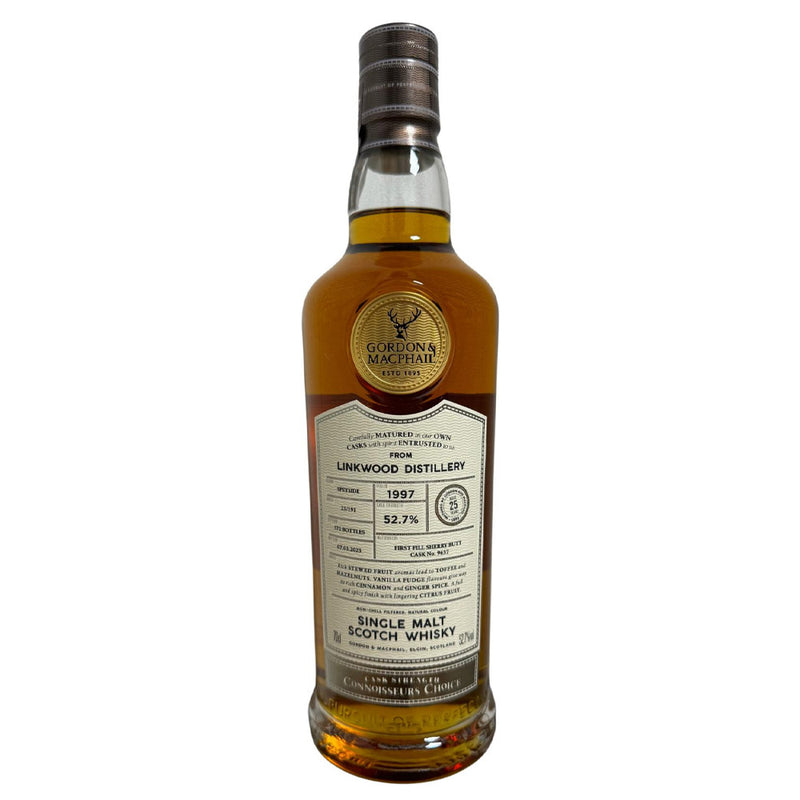 Linkwood 25 Year Old 1997 Gordon & Macphail Cask Strength Connoisseurs Choice ABV 52.7% 700ml
