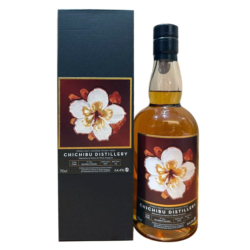 Ichiro's Malt Chichibu 2015 1st Fill Bourbon Barrel #5485 Single Cask LMDW Singapore Flower Series #4 ABV 64.4% 700ml