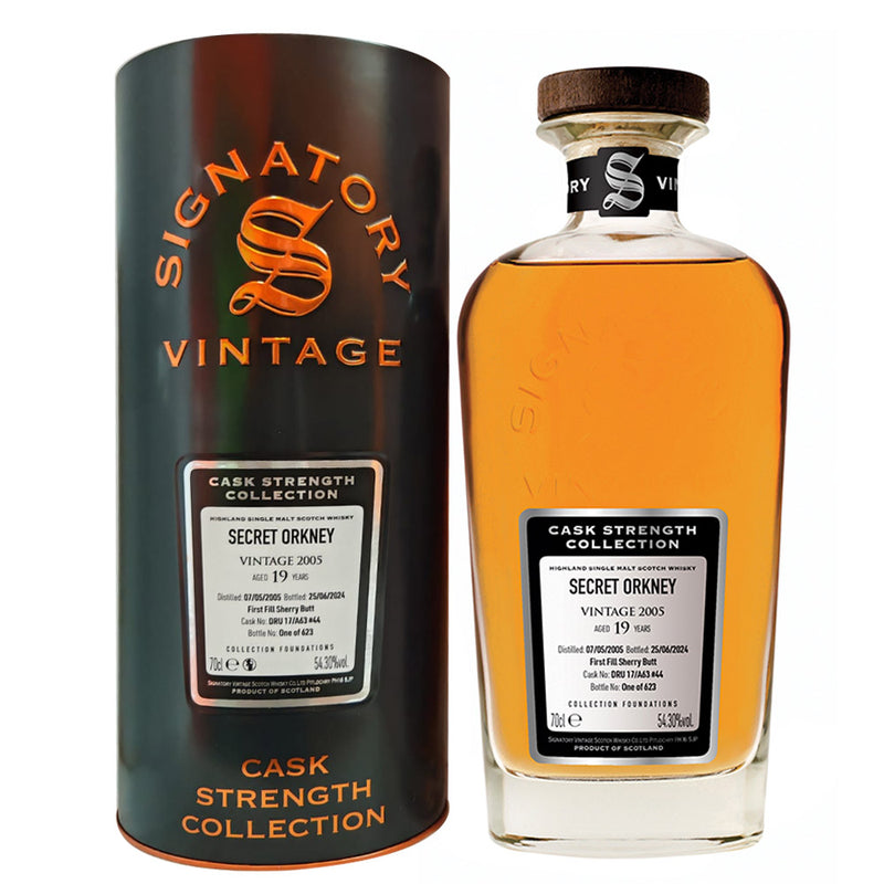 Secret Orkney 19 Year Old 2005 Signatory Vintage Cask Strength Collection Foundations 700ml ABV 54.3%